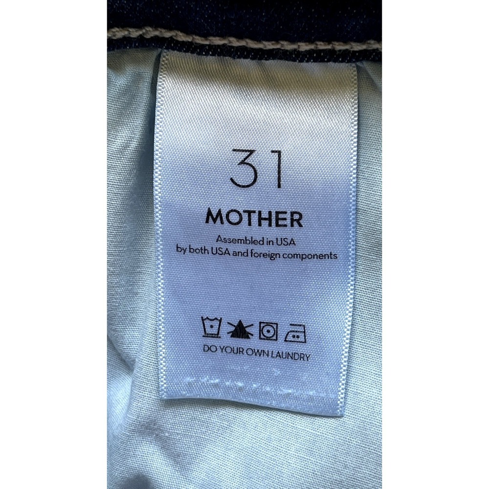 MOTHER Womens Lil' Hustler Ankle Fray in Off Limits Jeans Size 31 Dark Wash - Picture 9 of 14